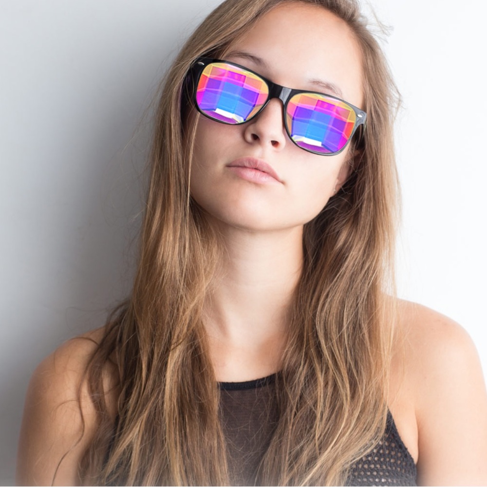 GloFX Ultimate Kaleidoscope Glasses - Rainbow Rave Light Diffraction Eyewear - Picture 3 of 9